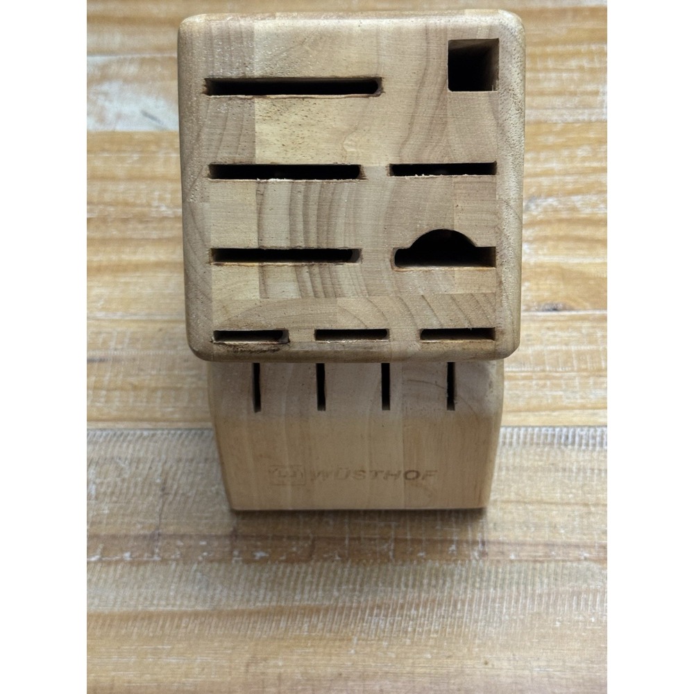 Wusthof 13 Slot Oak Wooden Knife Block Knives Storage Organizer Countertop